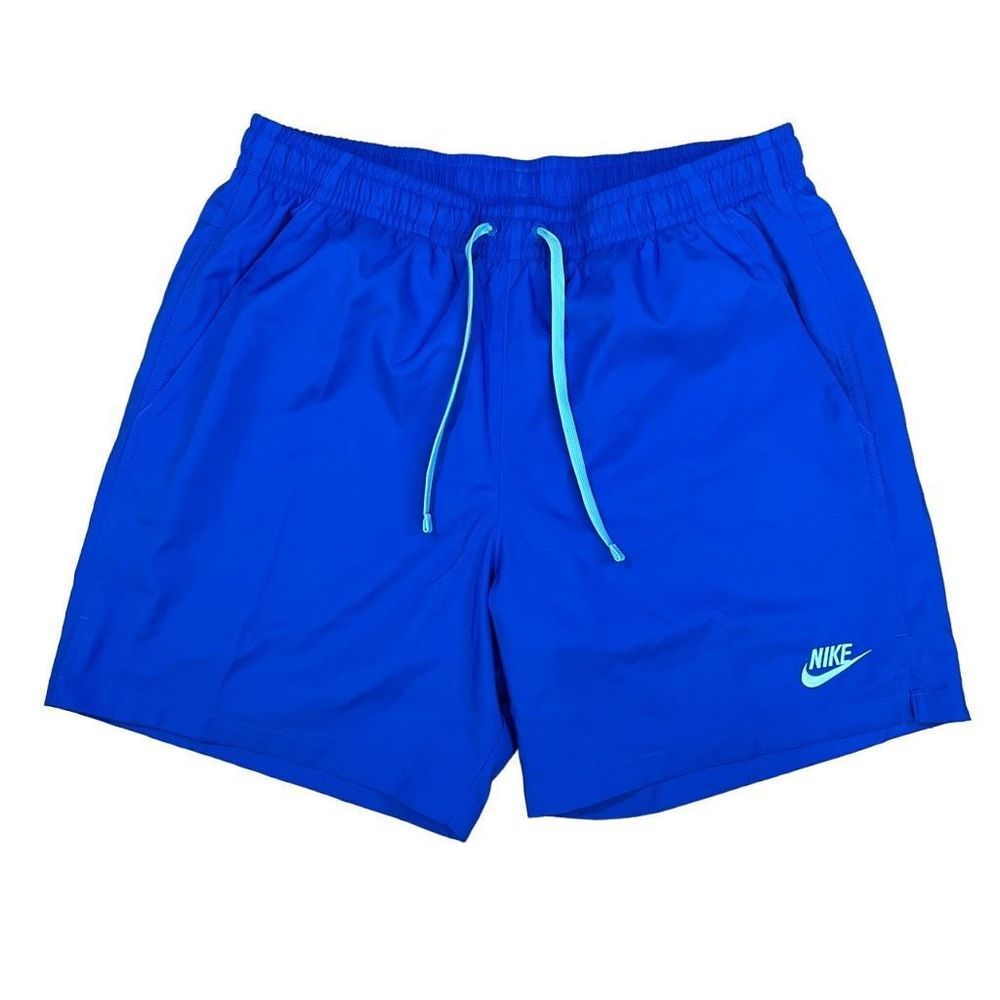 Nike Sportswear Woven Flow Training Shorts Blue NWT Medium - Picture 2 of 4